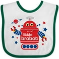 thumbnail image 3 of Inktastic Robot Little Brother Boys Baby Bib, 3 of 4