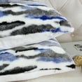 thumbnail image 4 of Home Soft Things Multi Jacquard Faux Fur Throw Pillow Cover 2pcs Set - Blue - 14'' x 26'', 4 of 7