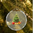 thumbnail image 2 of Christmas Ornaments Crystal Hanging, Christmas Tree Glass Ornament Hanging Craft Collectibles for Home Party Gifts Elegant Glass Merry Christmas Round Holiday Decor 2 Inch, 2 of 6
