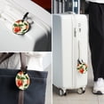 thumbnail image 6 of Peach 2pcs PU Leather Round Bag Tags with Privacy Cover and Name ID Tag - Suitcase Tags for Travel Luggage, Handbags, Backpacks, School Bags, 6 of 6