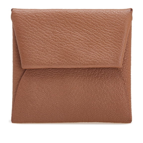 Pre-Owned Hermès Bastia Wallet/Coin Purse, Quebraco Brown Chevre, Women's, HERMES (Good)