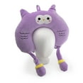 thumbnail image 4 of Mango Steam 19" Animal Travel Pillow with Waving Ears - Soft Plush Neck Support for Kids - Owl, Purple, 4 of 7
