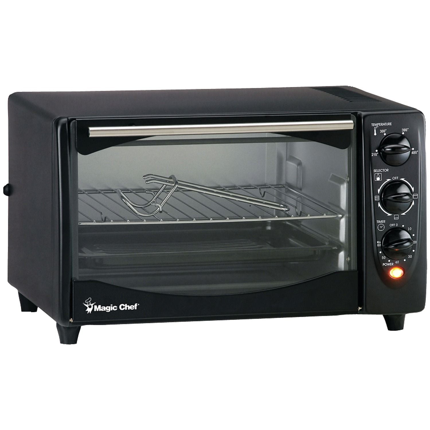Magic Chef 1400 W 6 Slice Toaster Oven MCPMCSTO6B