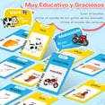 thumbnail image 6 of Spanish & English Talking Flash Cards for Toddlers 1 2 3 4 5 6 Toys for Kid-112 Cards 224 Words Blue, 6 of 6