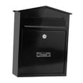 thumbnail image 4 of veasfak Wall Mount Lockable Mailbox Letterbox Iron Durability Large Capacity Mail Letter Black, 4 of 9