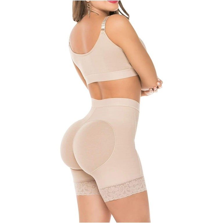 Fajas Colombianas Calzones Levanta Cola Pompis High Waisted Shapewear Shorts  for Women 