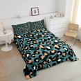 thumbnail image 3 of Animal Print Bedding Set Full Leopard Print Comforter Set, African Safari Wildlife Duvet Insert Turqoise Quilt Set, Cheetah Bedding Comforters & Sets Luxurious Room Decorations 3pcs, 3 of 6