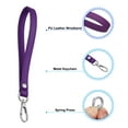 thumbnail image 4 of Uxcell PU Leather Keychain, 2 Pack Key Holder Keyring Strap with Metal Silver Key Ring Lock for Wallet Purse, Purple, 4 of 6