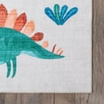 thumbnail image 3 of Kayleigh Kids Washable Dinosaur Rug | White Multicolor, 3 of 5