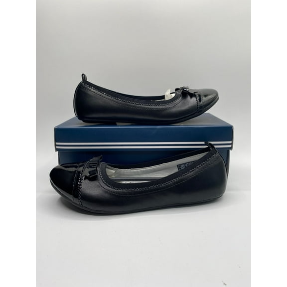 Nautica Girls Black Lunette Missy Dress Flats Shoes, Size 5