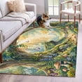 thumbnail image 2 of Watercolor Forest Area Rug 4x6 Washable Rug Non Slip Spring Botanical Floral Large Area Rug Indoor Floor Carpet for Entryway Bedroom Kitchen Living Room Home Office Dining Room Nursery, 2 of 8