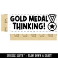 thumbnail image 2 of Gold Medal Thinking Teacher Student School Self-Inking Rubber Stamp Ink Stamper - Blue Ink - Large 2-3/4 Inch, 2 of 7