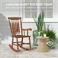 thumbnail image 2 of Yardi Yarda Porch Rocker Chair, 350 lbs. Wooden Rocking Chair with High Back, Teak, 2 of 11