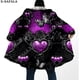 thumbnail image 1 of Capa de sueño con estampado 3D de mariposa Rosa oscura para hombres, abrigo grueso y cálido con capucha, abrigo de lana a prueba de viento, bata, manta, 4, 1 of 4