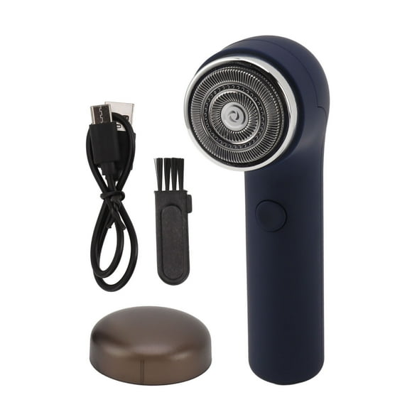 Mini recortadora de barba eléctrica para hombres, recortadora de vello facial para barba, bigote, para el hogar, coche, viajes, día del padre, día de la madre, regalo azul