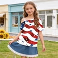 thumbnail image 2 of Amzcrzy Girls T Shirt One Shoulder Short Sleeve T Shirts for Girls 5-13 Years American Flag Print Casual Summer Tops Lightweight Breathable Independence Day 4th of July Outfits @4 11 Years, 2 of 9