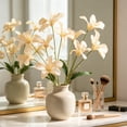 thumbnail image 6 of AOMXGD 5 Colors Oil Painting Style Artificial Flame Orchid Silk Flowers Faux Floral Stems For Wedding Arch Home Vase Decor Window Display Bouquet DIY, 6 of 6