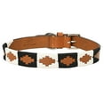 thumbnail image 6 of BAR H EQUINE Western Genuine Leather Dog Collar Embroidered Black & White, 6 of 6