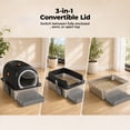 thumbnail image 5 of Alvantor Stainless Steel Cat Litter Box with Convertible Lid, 3-in-1 Design, 23.62"x15.75"x15.75", Multicolor, 5 of 7
