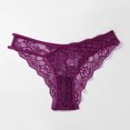 thumbnail image 6 of Panties for Women,Lace Low Rise Hollow Out Triangle Panties Comfortable Breathable Lift Underwear,Womens Underwear,Purple,S, 6 of 6