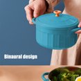 thumbnail image 4 of Stainless Steel Rice Bowl, Scald Bowl, Soup Bowl, 16oz Capacity, Lightweight Design, Modern Style, for Pupils/Household Use, Heat Resistant, Tableware, Soaking Bowl FAJHHA | Plastic, Light Blue, 4 of 9