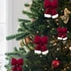thumbnail image 5 of Christmas Red Flocking Bow Hanging Decoration Christmas Tree Decoration Hanging Decoration Window Decoration Arrangement Christmas Decorations., 5 of 6