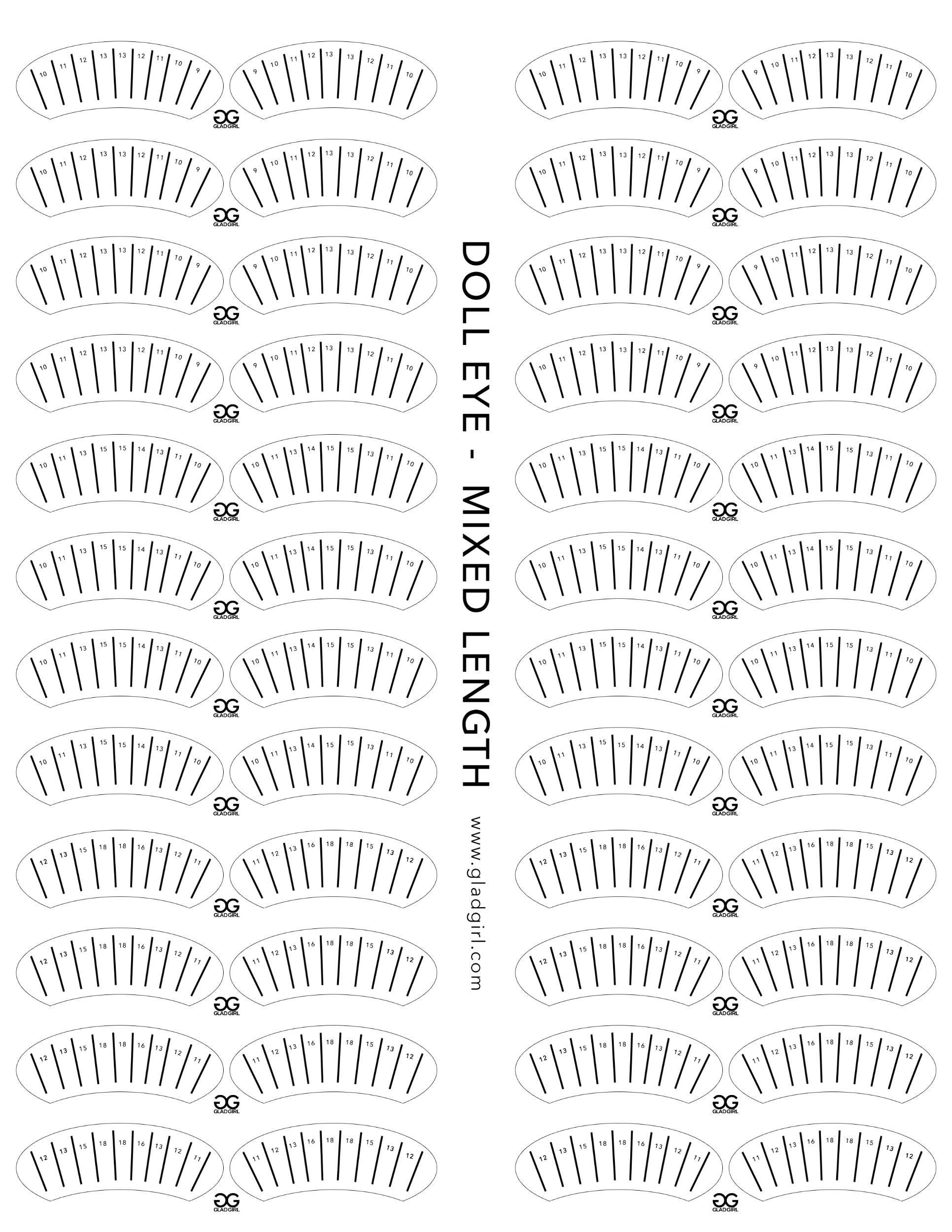 Doll Eye Lash Map Sticker