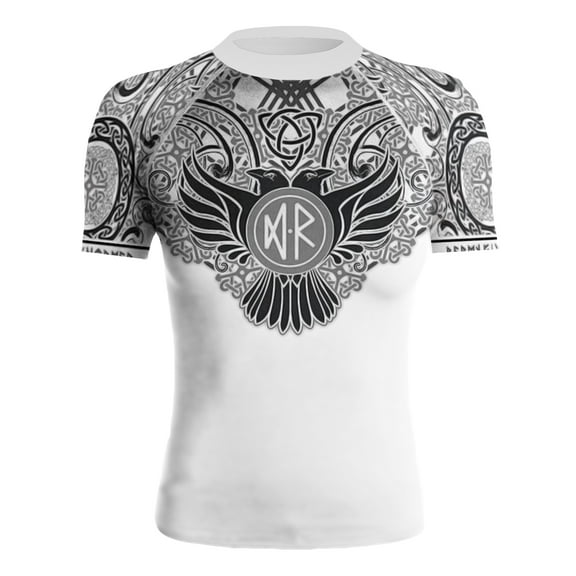 Raven Fightwear Women's Nordic BJJ Rash Guard Short Sleeve MMA White