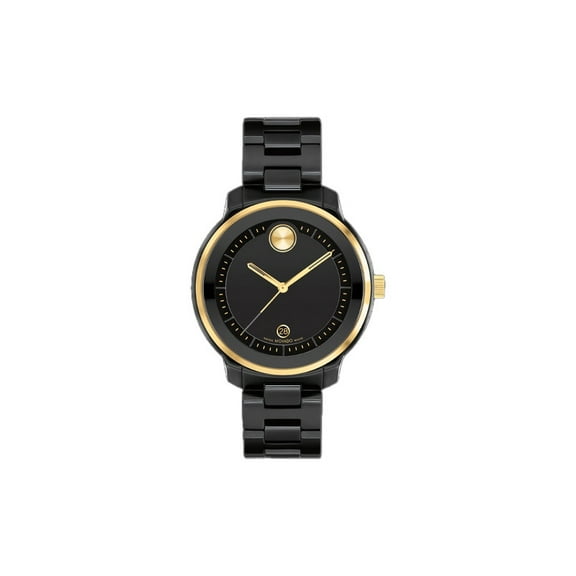 Movado Bold Verso Black Dial Ceramic Women's Watch 3600936