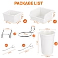 thumbnail image 3 of 34 Piece Stainless Steel Pegboard Accessories and Hooks Set, White, 3 of 6