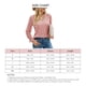 thumbnail image 4 of Blusa de encaje para mujer Fibra de poliéster Cuello en V Color puro Manga larga Otoño Invierno Costura de encaje hueco Tops para mujer Camisas Rosa XL, 4 of 5