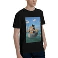 thumbnail image 2 of Bingfone Two Brave Cats Are Floating On The Sea Iceberg Men'S Loose Fit Short-Sleeve Pocket T-Shirt, 2 of 7