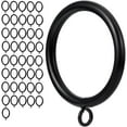 thumbnail image 1 of Curtain Ring Metal 42-Pcs 2.0 Inch Inner Diameter with Eyelets Fit Up to 1.7 Inch Rod Large Wire Diameter (Black-42pcs), 1 of 5