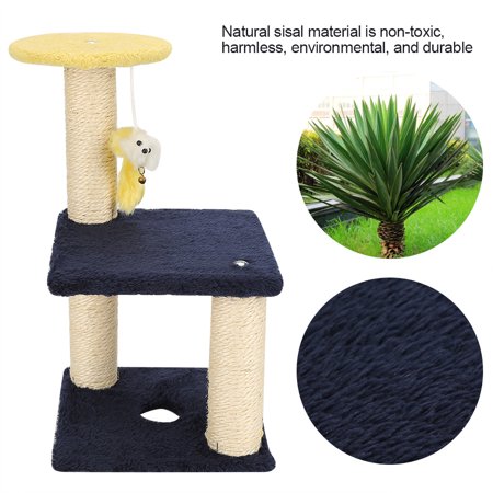 Qiilu Arbre De Grimpe De Chat A 3 Couches Grattant Un Panneau Et Un Centre De