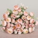 thumbnail image 5 of 1 ramo de 12 cabezas de Flores artificiales de peonía, rosa de té, Camelia, Flores falsas de seda for decoración DIY de hogar, jardín y boda, 5 of 9
