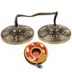 thumbnail image 4 of Yellow Brass Cymbal Bell for Religious Ceremony 1Set Percussion Instrument, 4 of 4