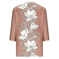 thumbnail image 4 of Womens 3/4 Sleeve T Shirts Soft Cotton Summer Shirt Women Summer Blouses with Sleeves Print Tops for Women Summer clearance my orders, 4 of 5
