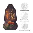 thumbnail image 4 of Wukai Butterfly Sitting on a Flower Full Set Car Seat Covers with Soft Padding Universal Auto Front Seats Protector and Cushion Mat, 4 of 5