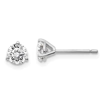 14K White Gold Earring Stud Women'S Diamond Lab Grown Round