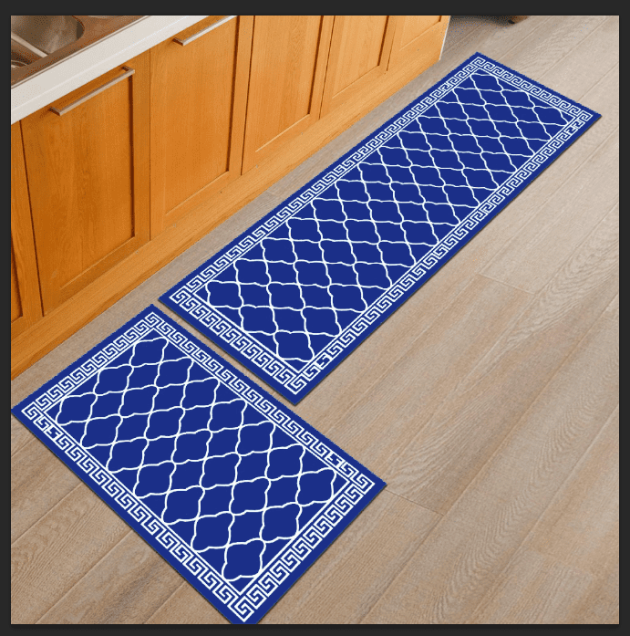 Moroccan Kitchen Rugs,4 Sizes Non-Slip Soft Kitchen Mat,Bath Rug
