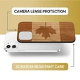thumbnail image 6 of Case Yard Wooden Case Outside Soft TPU Silicone, Slim Fit Shockproof Wood Protective Phone Cover for Girls Boys Men and Women, Supports Wireless Charging Canada Flag Design case for iPhone-11, 6 of 7