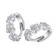 thumbnail image 2 of Pendiente de flor de ciruelo de metal duradero con diamantes de imitación plateados, hermoso pendiente para mujer (plata), 2 of 7