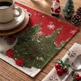 thumbnail image 5 of Smile Xmas Snowman Winter Christmas Placemats Set of 4, 12 x 18 Inch, Red, 5 of 7