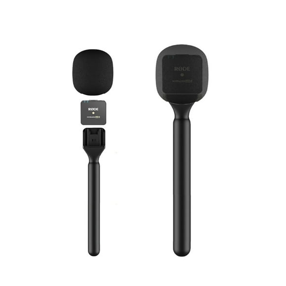 Mic Holder, Stand Replacement Interview Handheld Adaptor Wireless Microphone Handle Mount Adapter Compatible For DJI Mic, Moma, Rode Go, Relacart