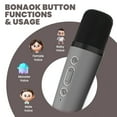 thumbnail image 2 of BONAOK Mini Karaoke Machine for Kids, Portable Bluetooth Speaker with 2 Wireless Microphones, Girls Gifts for Christmas Home Party, Gray, 2 of 12