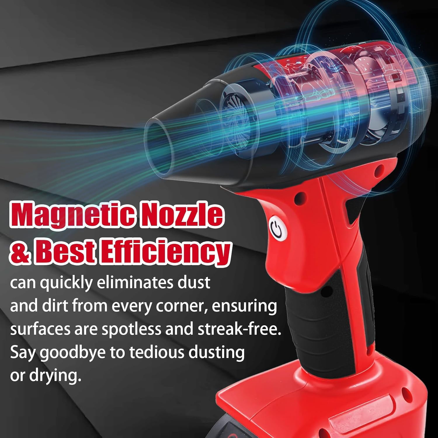 Mini Blower Compatible with Milwaukee M18 18V Battery，Jet Fan 130000 RPM Wind Speed 4-Speed Control， Compressed Air Duster, Cordless Handheld Air Blower for Computer Keyboard,Outdoors,Car,Home