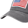 thumbnail image 3 of Lispipm Classic Low Profile Baseball Cap for Men Women Adjustable Cotton Hats with USA Flag Pattern Unisex Outdoor Sport Caps Grey, 3 of 6