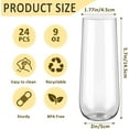 thumbnail image 2 of 24 Pack Plastic Champagne Flutes,9 Oz Stemless Champagne Flutes,Disposable Clear Plastic Toasting Glasses,Mimosa Glasses for Wedding, Birthday, Parties and Easter, 2 of 7
