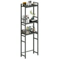 thumbnail image 4 of Limorve Over-Toilet 3-Tier Bathroom Shelf, Adjustable Space-Saving Storage Rack with Non-Slip Base Black one size, 4 of 10