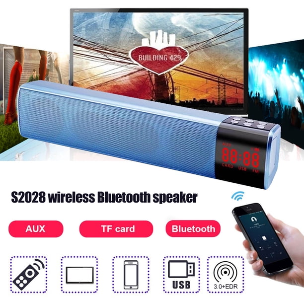 Gwong Electrónica ST2028 Subwooh inalámbrico Subwooh, altavoz compatible con Bluetooth, Radio FM TF USB Barra de sonido